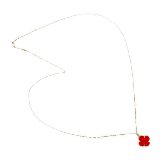 Van Cleef & Arpels Jewelry - CARNELIAN ALHAMBRA LONG YELLOW GOLD VCARO49N00